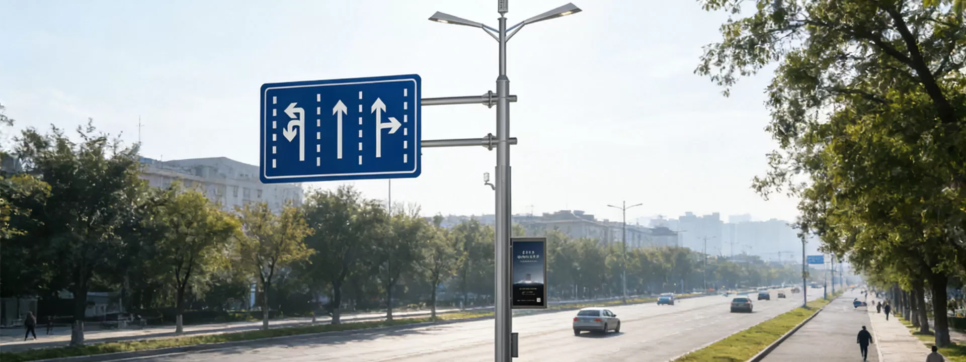 ¿Cómo mantener postes de luz de calle con señales de tráfico?