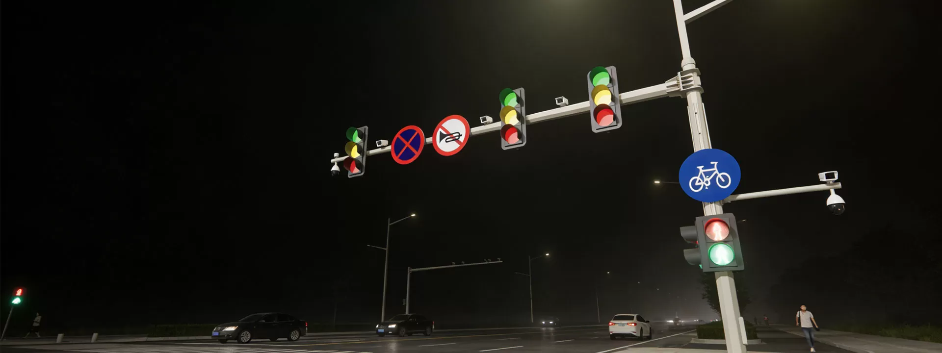 ¿Cómo mantener postes de luz de calle con luces de señal?