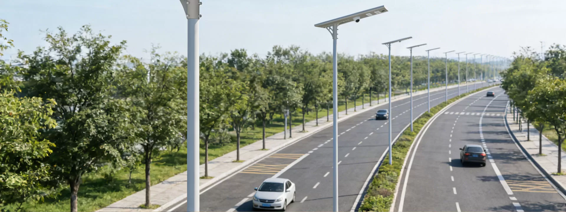 Aplicación del producto de farola solar todo en uno con CCTV