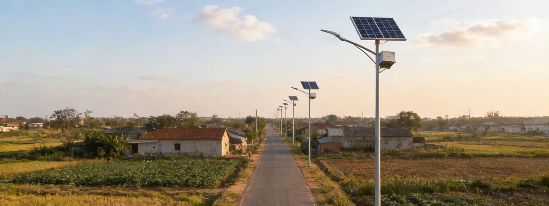 Aplicación del producto de la luz de calle solar con batería de gel