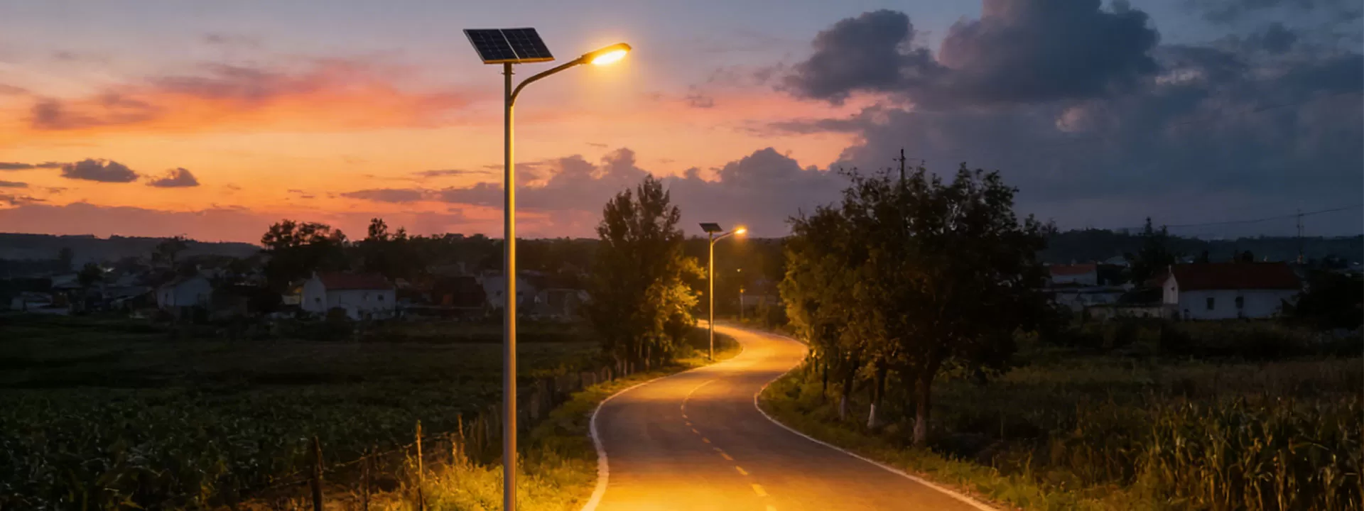 Aplicación del producto de la luz de calle solar con batería de litio