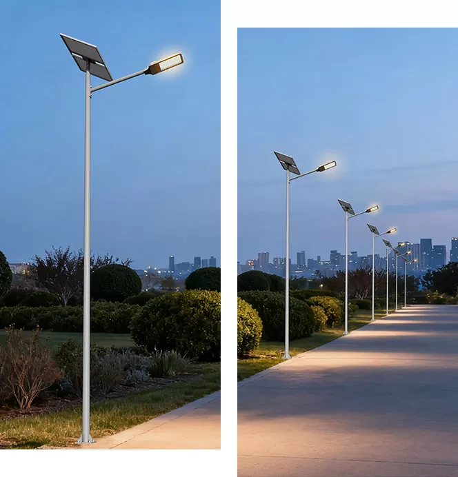 Luces de calle solares: Diseño Integrado vs. Split