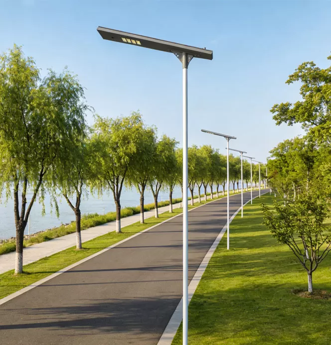 Principio de funcionamiento de las farolas solares todo en uno